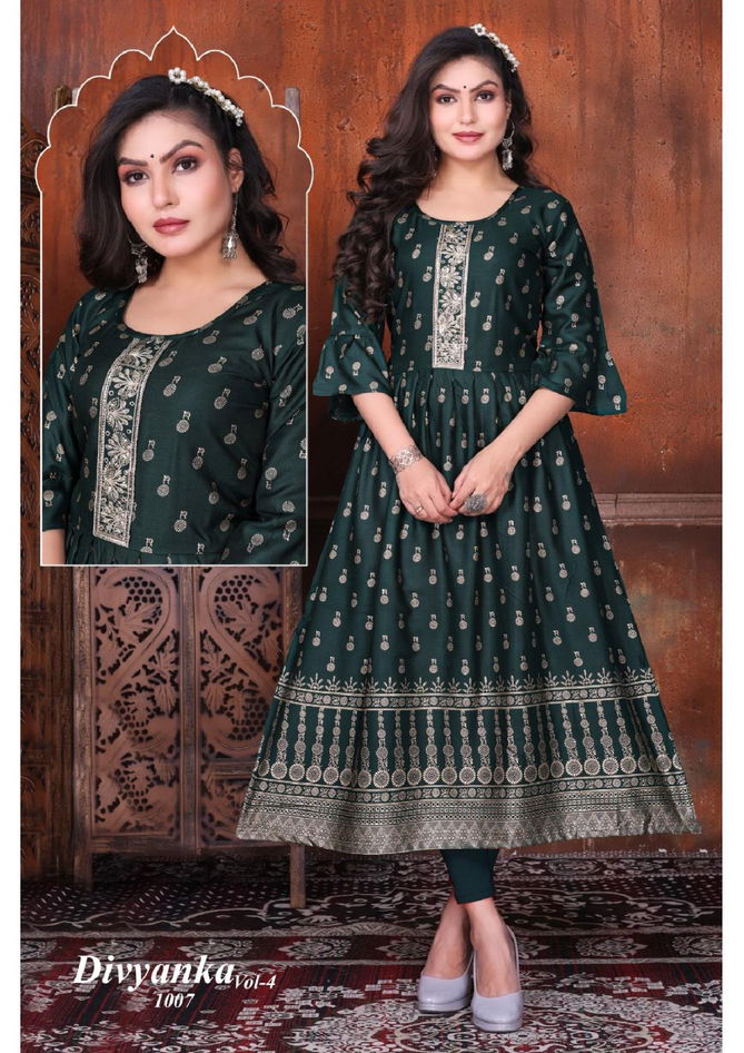 Divyanka Vol 4  By Beauty Queeen Anarkali Kurti Catalog